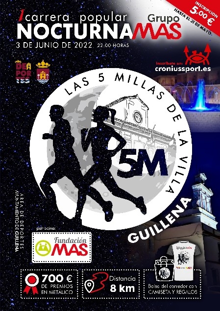 I CARRERA POPULAR NOCTURNA 5 MILLAS DE LA VILLA - Inscriu-te