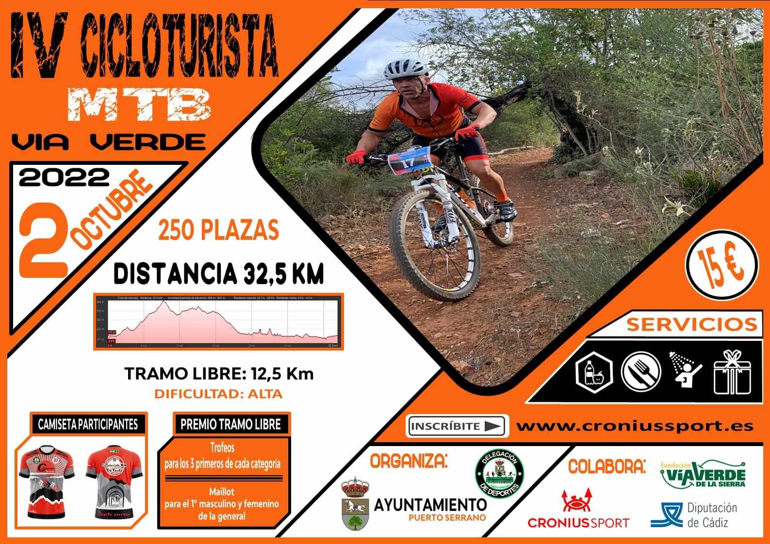 IV CICLOTURISTA VÍA VERDE MTB PUERTO SERRANO - Inscríbete