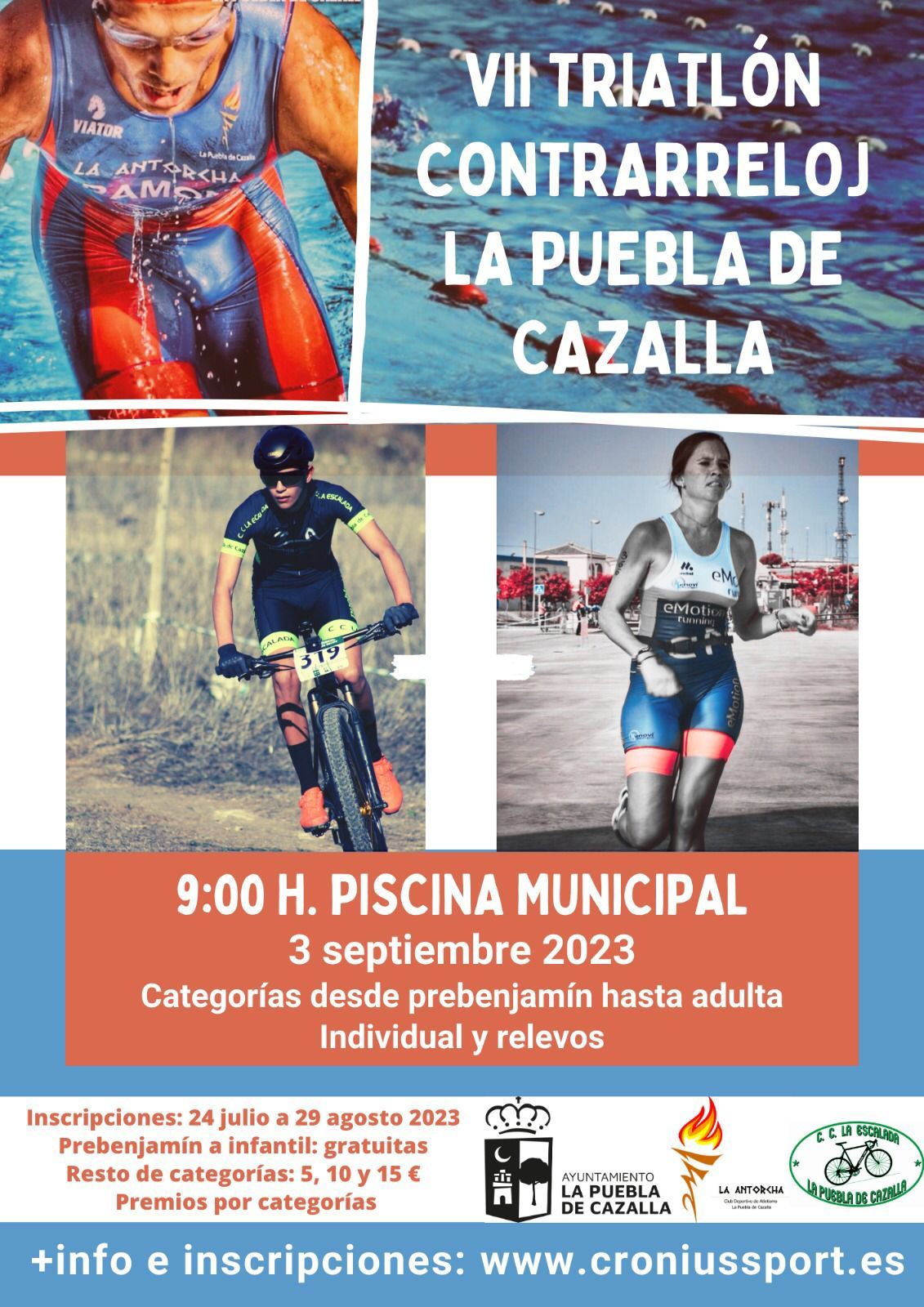 VII TRIATLÓN CONTRARRELOJ  LA PUEBLA DE CAZALLA - Inscriu-te