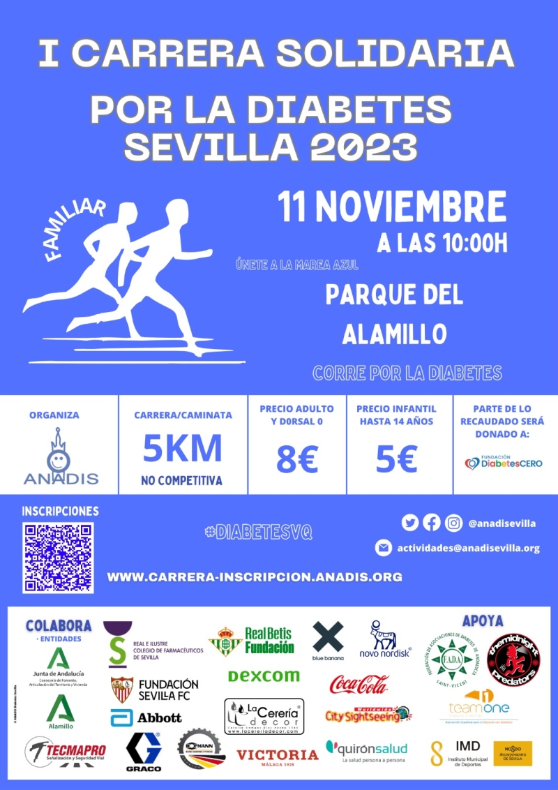 I CARRERA SOLIDARIA POR LA DIABETES EN SEVILLA - Inscríbete