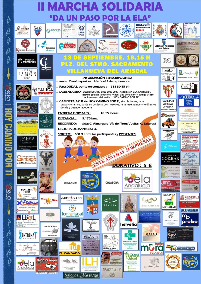 QUEDADA SOLIDARIA HOY CAMINO POR TI, A BENEFICIO ENFERMOS DE ELA - Inscríbete
