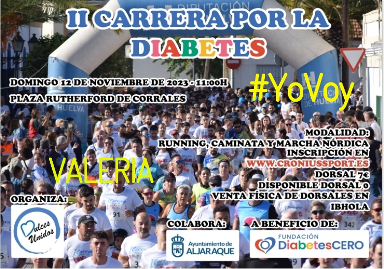 #YoVoy - VALERIA (II CARRERA SOLIDARIA POR LA  DIABETES)