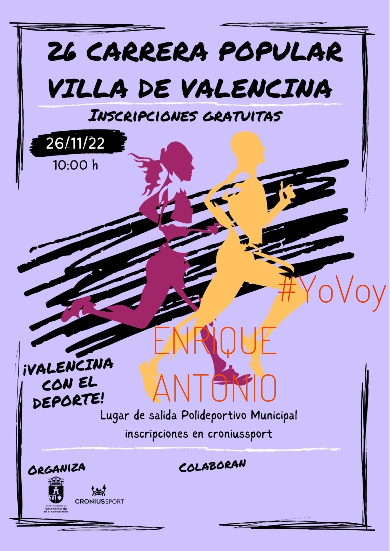 #YoVoy - ENRIQUE ANTONIO (26 CARRERA POPULAR VILLA DE VALENCINA DE LA CONCEPCION)