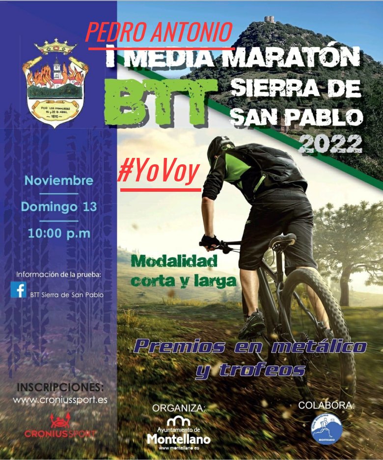 #YoVoy - PEDRO ANTONIO (I MEDIA MARATON BTT SIERRA DE SAN PABLO 2022)