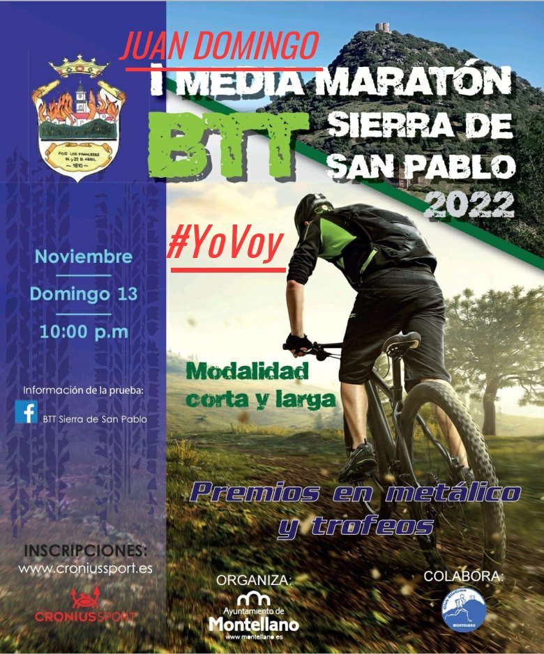 #YoVoy - JUAN DOMINGO (I MEDIA MARATON BTT SIERRA DE SAN PABLO 2022)