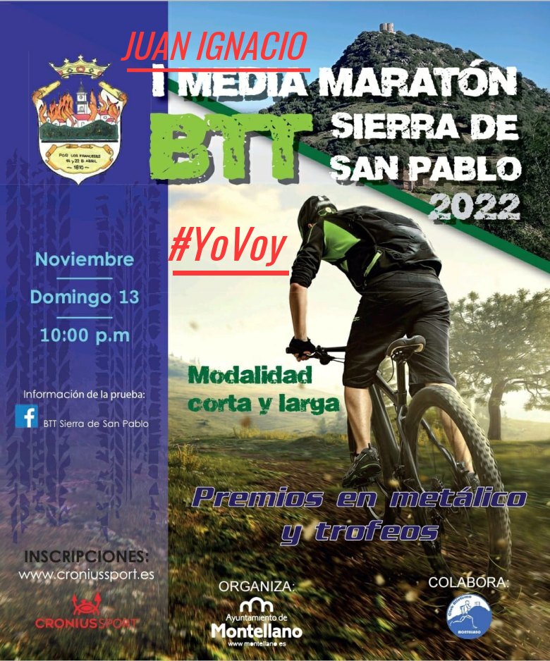 #YoVoy - JUAN IGNACIO (I MEDIA MARATON BTT SIERRA DE SAN PABLO 2022)